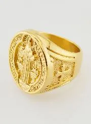 Saint Benedict Signet Ring - Size 54