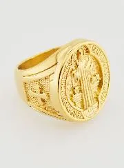 Saint Benedict Signet Ring - Size 54