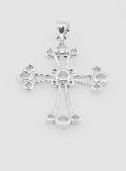 Chaldean Cross Pendant Silver - 22mm