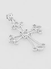 Chaldean Cross Pendant Silver - 22mm