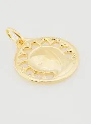 Gold-Plated Openwork Virgin Mary Medal - 20mm