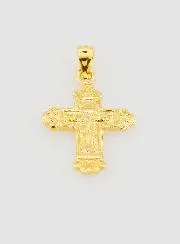 Broad Cross Pendant Gold-Plated - 18mm