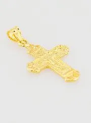 Broad Cross Pendant Gold-Plated - 18mm