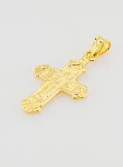 Broad Cross Pendant Gold-Plated - 18mm