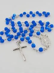 Miraculous Medal Rosary - Blue
