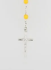 Miraculous Medal Rosary - Amber
