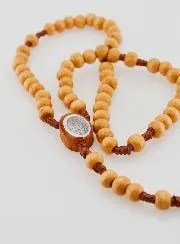 Miraculous Virgin Rosary Wooden Beads