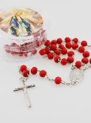 Miraculous Virgin Medal Rosary in Rosewood