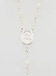 Miraculous Medal Rosary in Genuine Mother-of-Pearl