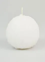 Snowball Christmas Candle - 8cm
