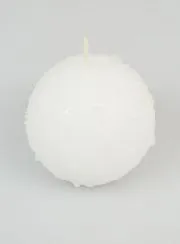 Snowball Christmas Candle - 8cm