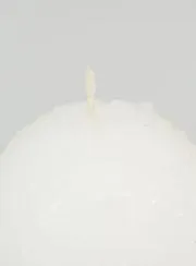 Snowball Christmas Candle - 8cm