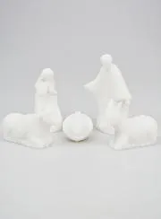 Alabaster Nativity Scene - 5 Pieces