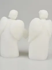Alabaster Christmas Nativity Scene - Messenger Angels