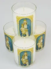 Set of 4 Votive Candles Our Lady of Victories