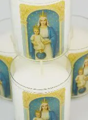 Set of 4 Votive Candles Our Lady of Victories
