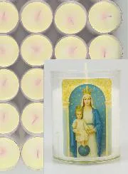 Set of 24 Votive Candles Our Lady of Victories