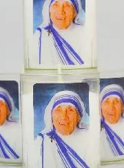 Set of 4 Votive Candles Saint Mother Teresa