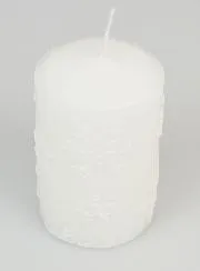 Snowflake Christmas Candle - White