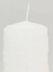 Snowflake Christmas Candle - White