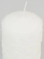 Snowflake Christmas Candle - White
