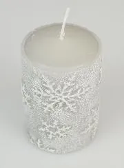 Snowflake Christmas Candle - Silver