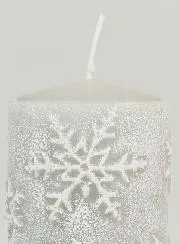 Snowflake Christmas Candle - Silver