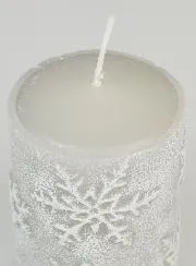 Snowflake Christmas Candle - Silver