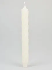 Twist Taper Candle 25cm - Ivory