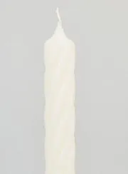 Twist Taper Candle 25cm - Ivory
