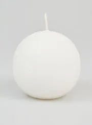 Decorative Ball Candle 80mm - White