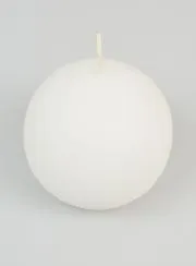 Decorative Ball Candle 80mm - White