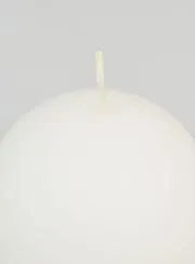 Decorative Ball Candle 80mm - White