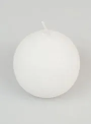 Decorative Ball Candle 60mm - White