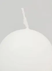 Decorative Ball Candle 60mm - White