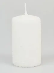 Snow Effect Christmas Candle - 10cm