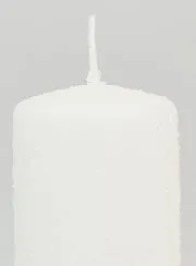 Snow Effect Christmas Candle - 10cm