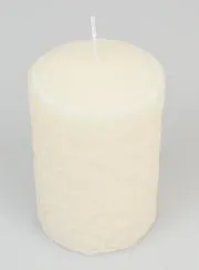 Ceramic Motif Tabletop Candle - Ivory