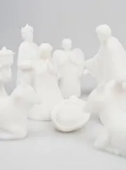 Complete Nativity Scene in Alabaster - 12 Pieces