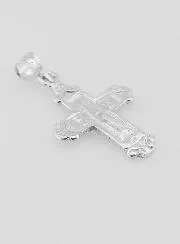 Broad Arabesque Cross Pendant Silver - 18mm