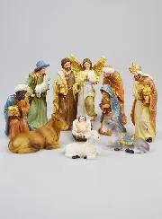 Christmas Nativity Scene with 11 Figures