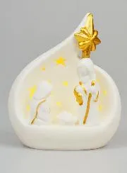 Illuminated Nativity Statue - 14cm