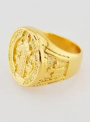 Saint Benedict Signet Ring - Size 59