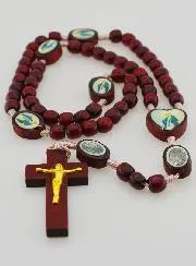 Miraculous Virgin Rosary - Wooden Beads