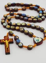 Wooden Rosary of the Miraculous Virgin - 60cm