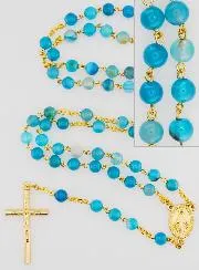 Miraculous Virgin Rosary in Agate
