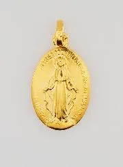 Gold-plated Miraculous Medal - 18mm