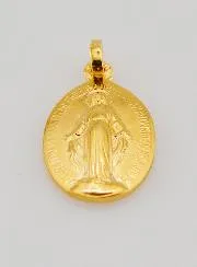 Gold-plated Miraculous Medal - 18mm