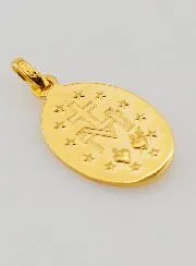 Gold-plated Miraculous Medal - 18mm