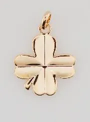 Gold-Plated Lucky Clover Pendant - 17mm